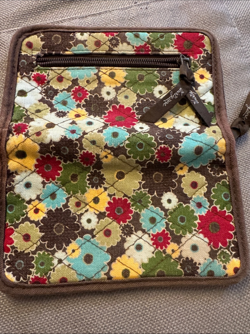 Vera Bradley Multicolor Floral Quilted Organizer Crossbody